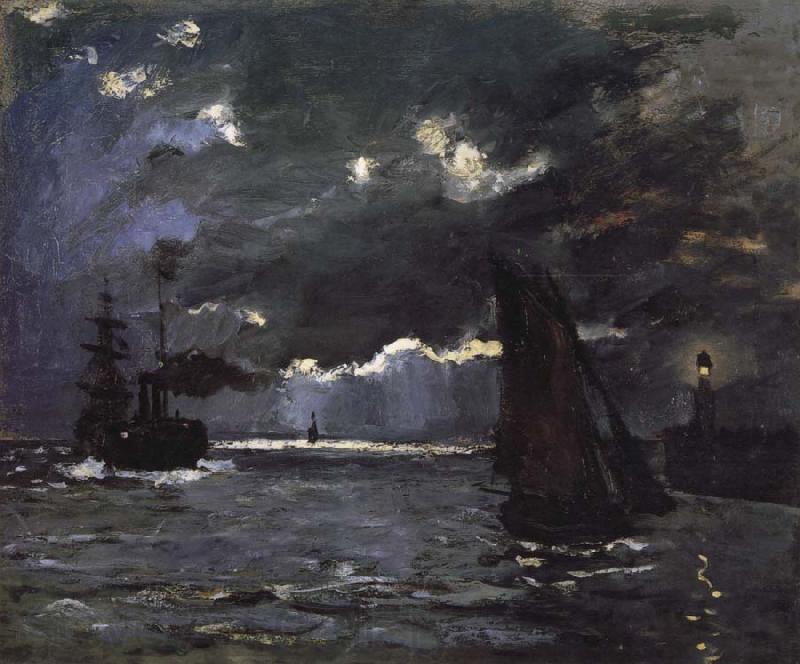 Claude Monet Seascape,Night Effect Norge oil painting art